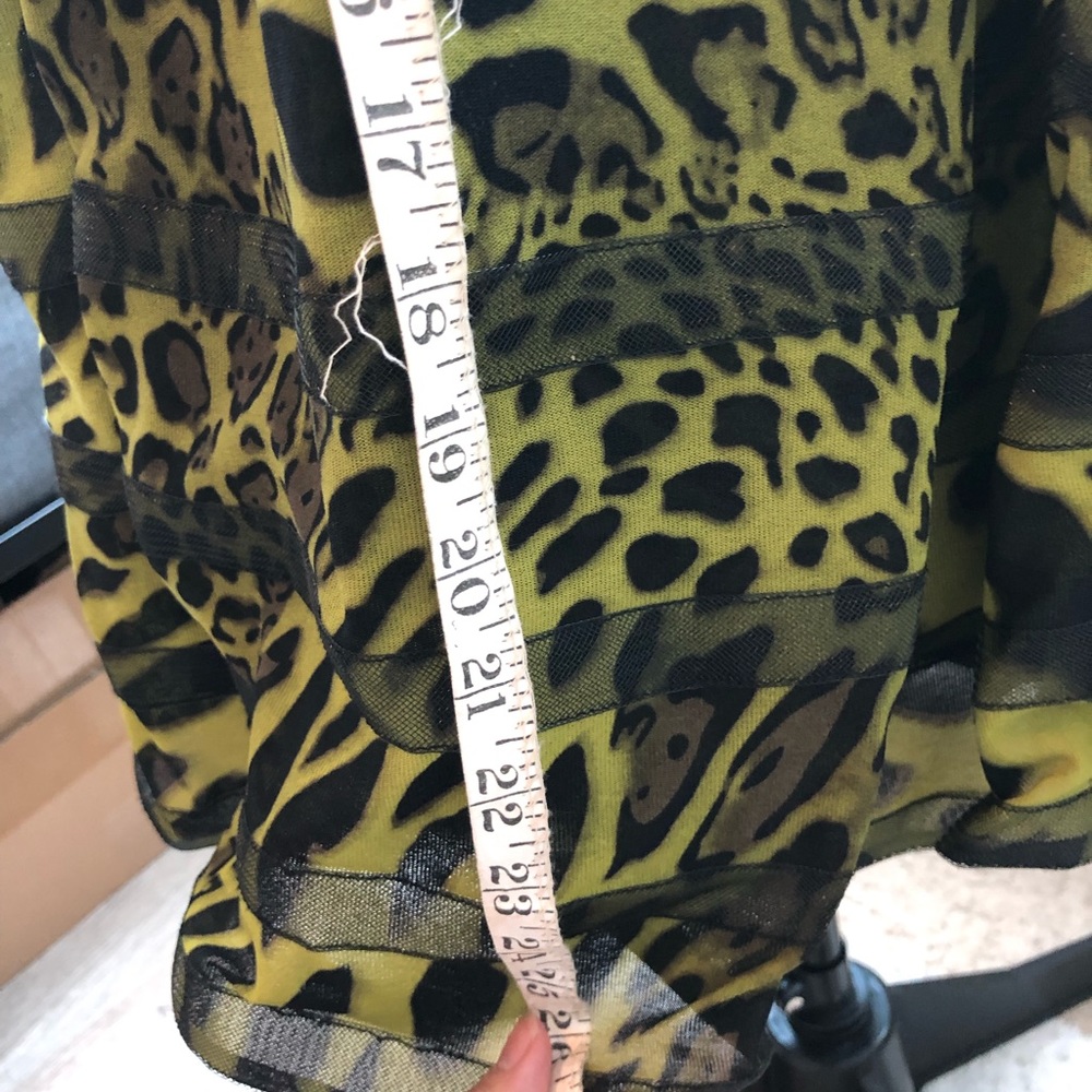 Betsey Johnson Green and Black Animal Print Mini Dress - Picture 3 of 6